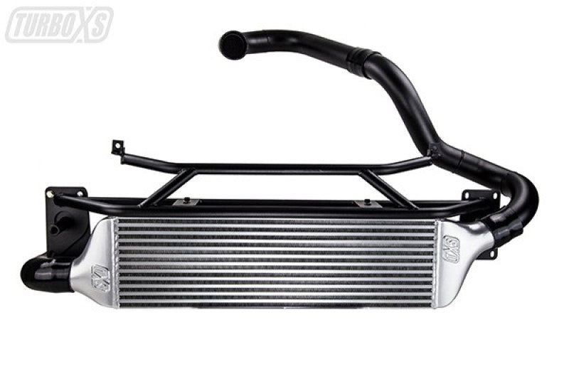 Turbo XS FMIC for 15-21 Subaru WRX - Wrinkle Black Pipes