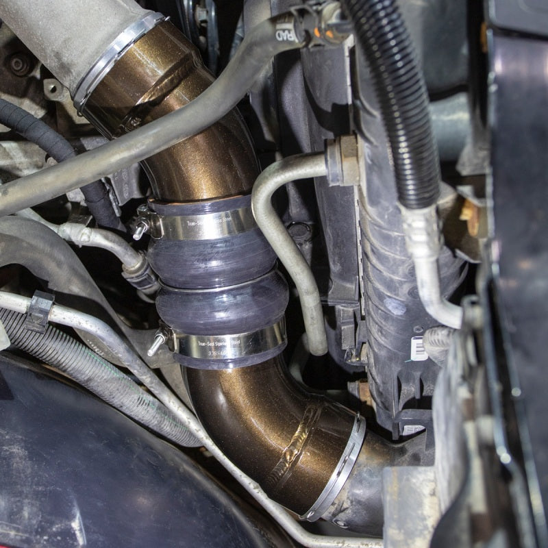 Wehrli Custom Fabrication WCF100367-GB Passenger Side 3.5in Intercooler Pipe Gloss Black for 2006-2010 Chevrolet Silverado / GMC Sierra 2500 HD / 3500 HD Duramax