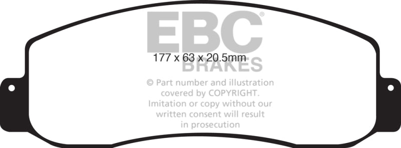 EBC 05-07 Ford F250 (inc Super Duty) 5.4 (2WD) Greenstuff Front Brake Pads DP61777