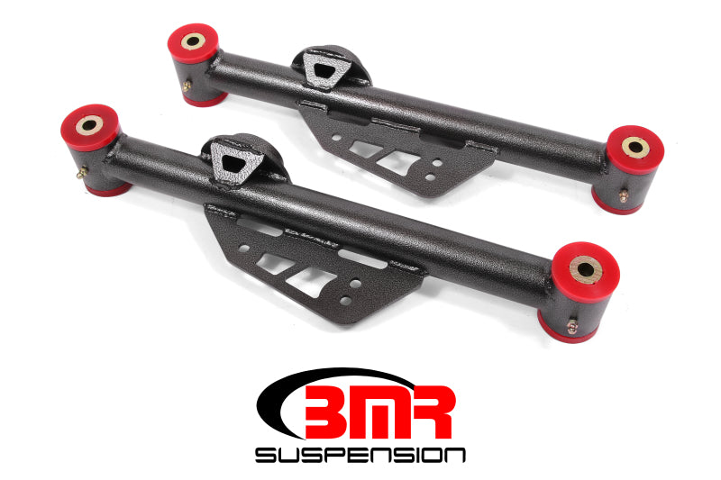 BMR 1979-1998 Fox Mustang Non-Adj. Lower Control Arms (Polyurethane) - Black Hammertone