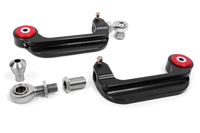 BMR 2015-2026 S550 Mustang Billet Aluminum Camber Links Adjustable (Poly/Rod ends) - Black Anodized