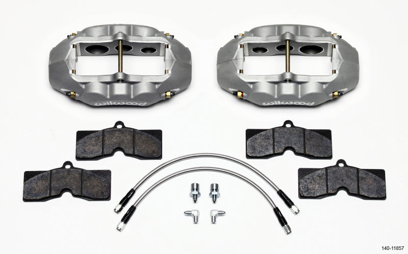 Wilwood D8-6 Front Caliper Kit Clear Corvette C2 / C3 65-82 - #140-11857
