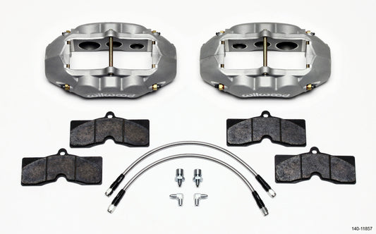 Wilwood D8-6 Front Caliper Kit Clear Corvette C2 / C3 65-82 - #140-11857