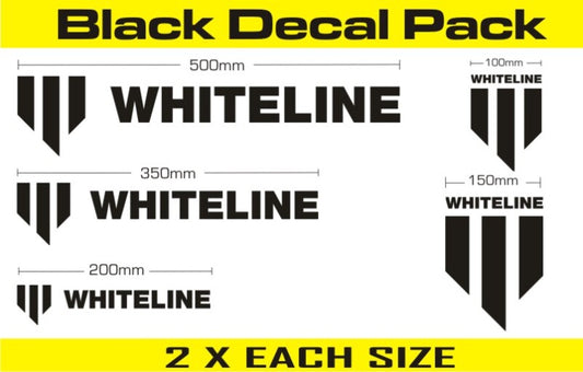 Whiteline KWM002 Decal Kits 10-Pack Black