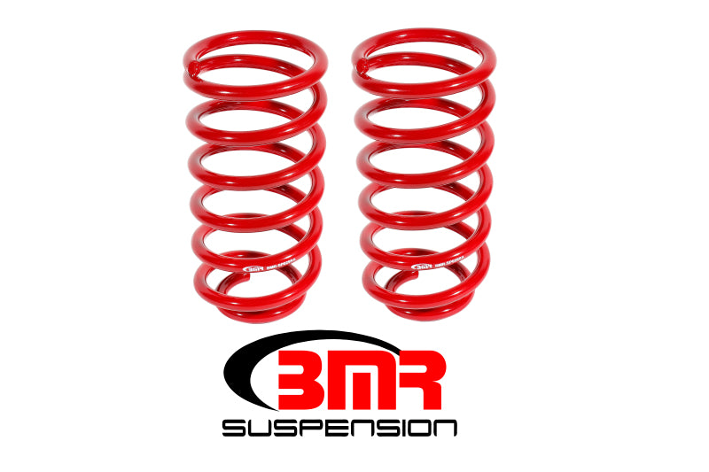 BMR 1979-2004 Ford Mustang (Ex. 1999-2004 Mustang Cobras with IRS) 1in Drop Rear Lowering Springs - Red