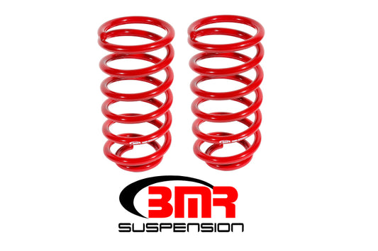 BMR 1979-2004 Ford Mustang (Ex. 1999-2004 Mustang Cobras with IRS) 1in Drop Rear Lowering Springs - Red