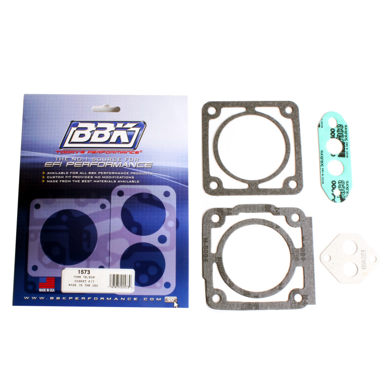 BBK Performance 1573 Throttle Body Gasket Kit 75mm for 1986-1993 Ford Mustang 5.0L