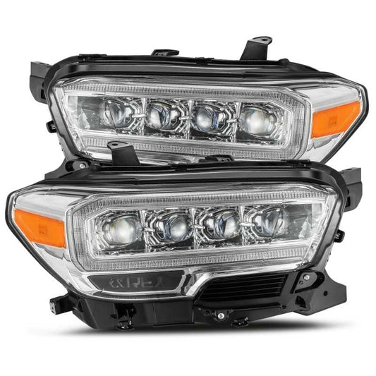 AlphaRex 880706 2016-2020 Toyota Tacoma NOVA LED Projector Headlights Plank Style Chrome with Activation Light