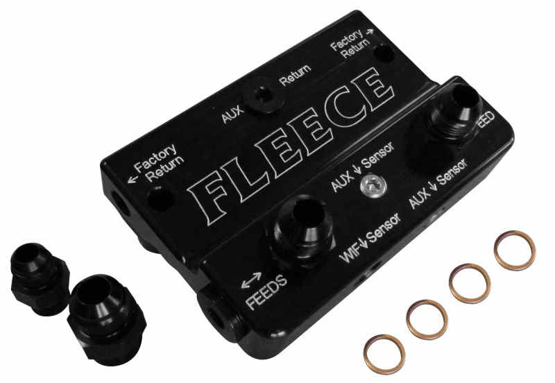 Fleece Performance FPE-FFD-RF-4G for 10-12 Dodge 6.7L Cummins 4th Gen Fuel Distribution Block