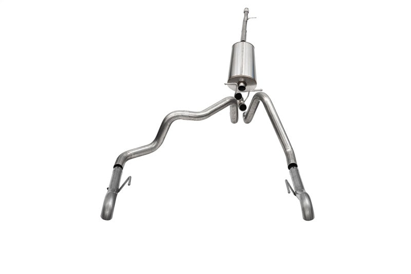 Corsa 2022-2026 Chevrolet Silverado 1500 Cat-Back Dual Rear Exit with Turn Down Tail Pipes