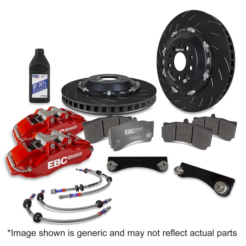 EBC Racing 00-06 BMW M3 (E46) Red Apollo-6 Calipers 355mm Rotors Front Big Brake Kit BBK045RED-1