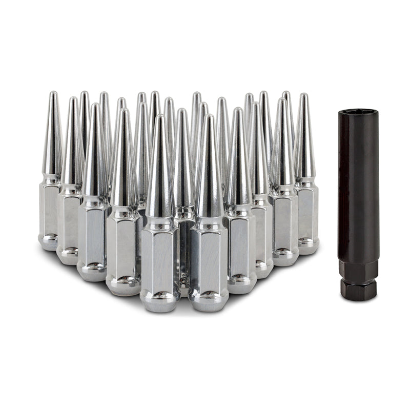Mishimoto Mishimoto Steel Spiked Lug Nuts M14 x 1.5 24pc Set Chrome - #MMLG-SP1415-24CH