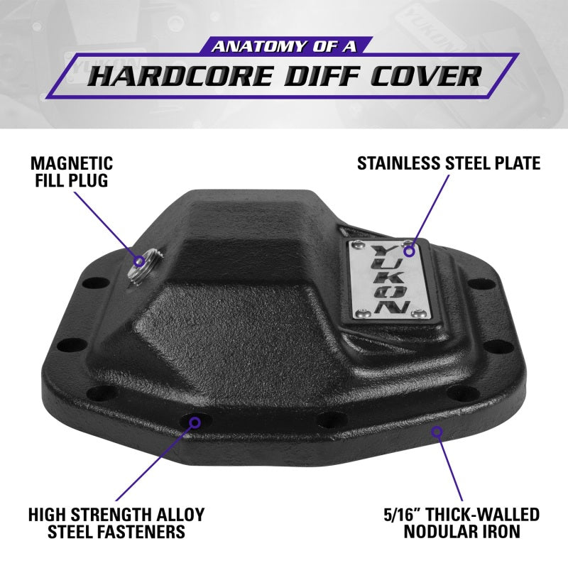 Yukon Gear & Axle YHCC-D30JL Hardcore Nodular Iron Cover for 2018 Jeep Wrangler JL Front Dana 30