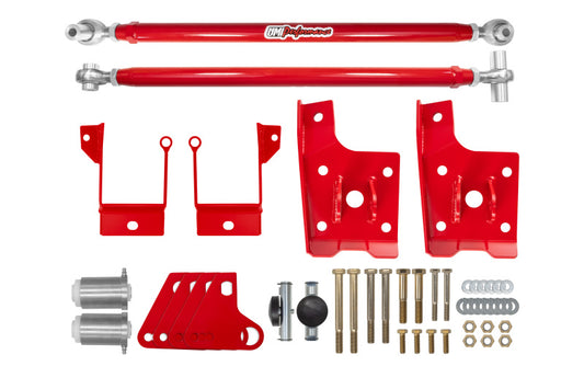 UMI Performance 262824-R Leaf Spring Traction Bars with Mounts Red