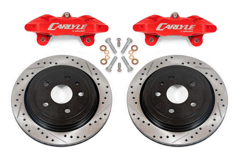 BMR 1997-2004 Chevrolet Corvette C5 Brake Kit For 15in Conversion Drilled & Slotted Rotors Red Calipers