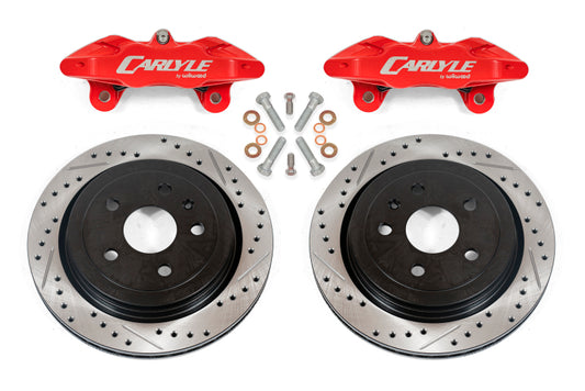 BMR 1997-2004 Chevrolet Corvette C5 Brake Kit For 15in Conversion Drilled & Slotted Rotors Red Calipers