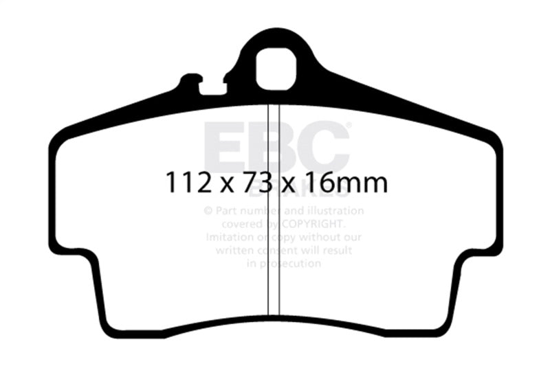 EBC 98-05 Porsche 911 (996) (Cast Iron Rotor only) 3.4 Carrera 2 Bluestuff Rear Brake Pads DP51208NDX