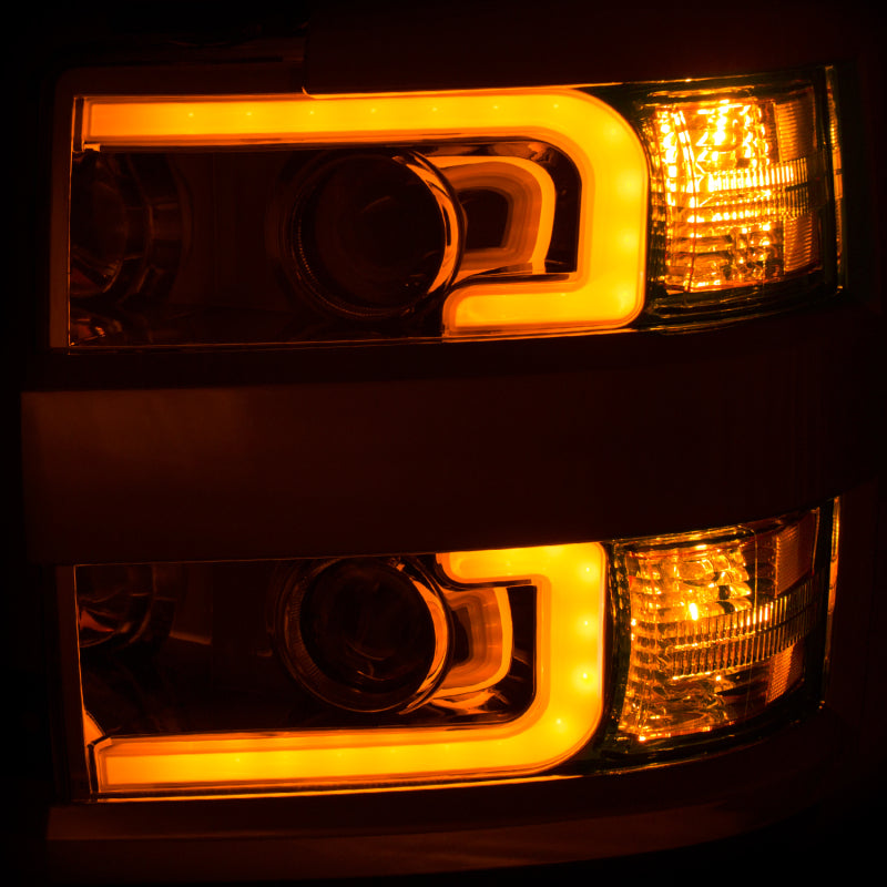 ANZO 2015-2019 Chevrolet Silverado 2500 HD LED Projector Headlights