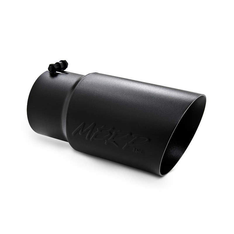 MBRP T5074BLK Exhaust Tip - 6" OD Dual Wall Angled 5" inlet 12" length | Black Coated