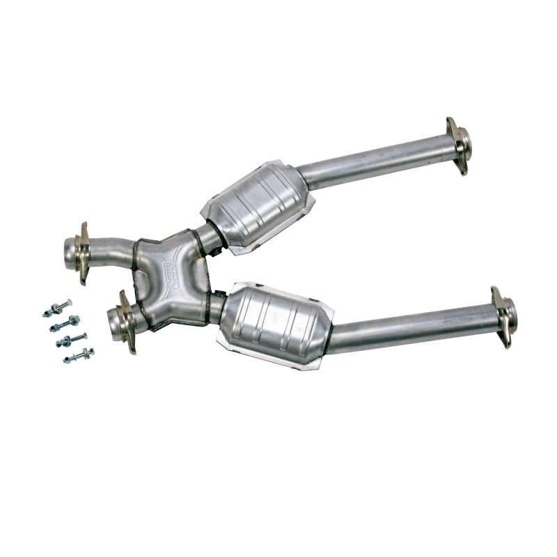 BBK Performance 1638 Short Mid X-Pipe with Catalytic Converters (2-1/2 in) for 1996-2004 Ford Mustang GT Cobra 4.6L