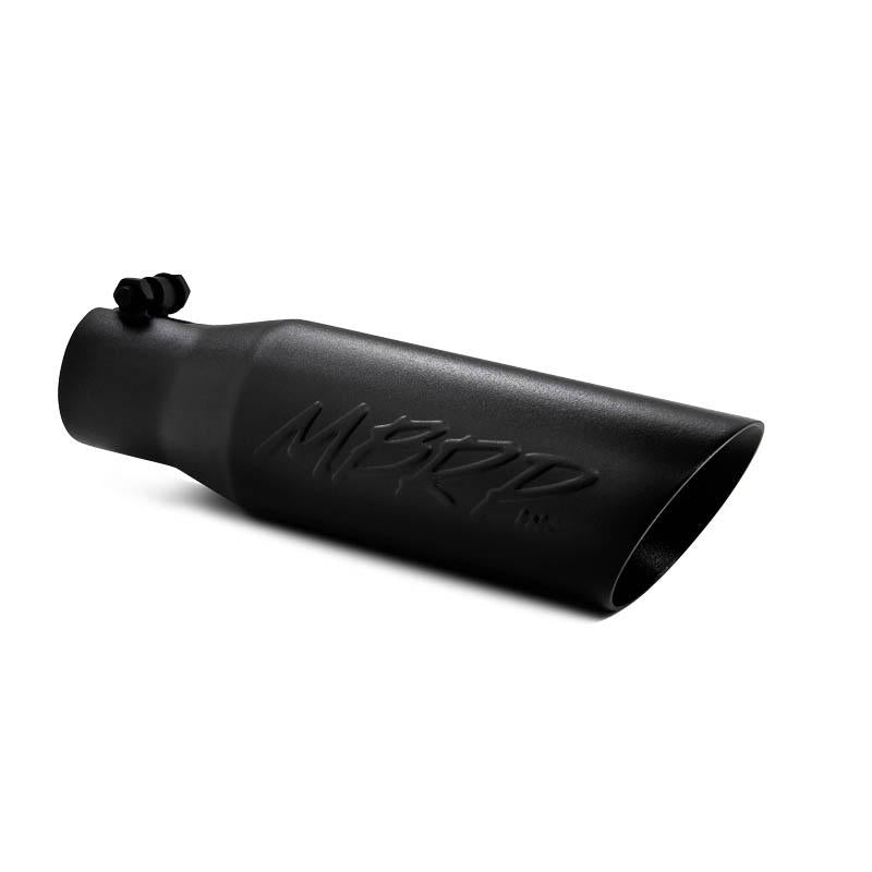 MBRP T5106BLK 3.5in O.D. Dual Wall Angled Exhaust Tip (Black Coated)