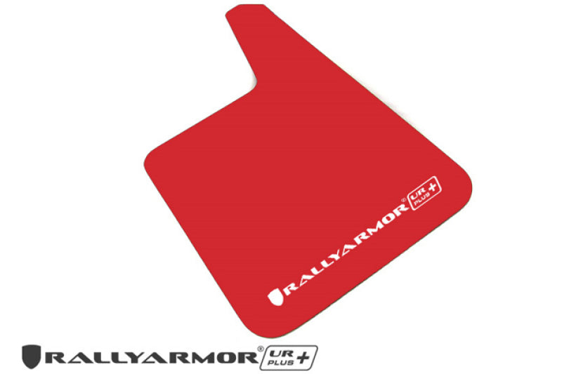 Rally Armor UR Mud Flaps - Universal - Red/White Logo - #MF20-URP-RD/WH