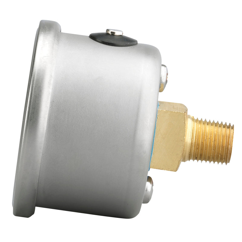 AutoMeter 2176 AutoGage 1.5in Liquid Filled Mechanical 0-60 PSI Fuel Pressure Gauge - White