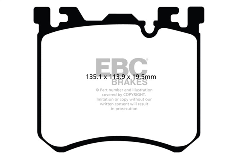 EBC 10+ BMW X5M 4.4 Twin Turbo Yellowstuff Front Brake Pads DP42091R