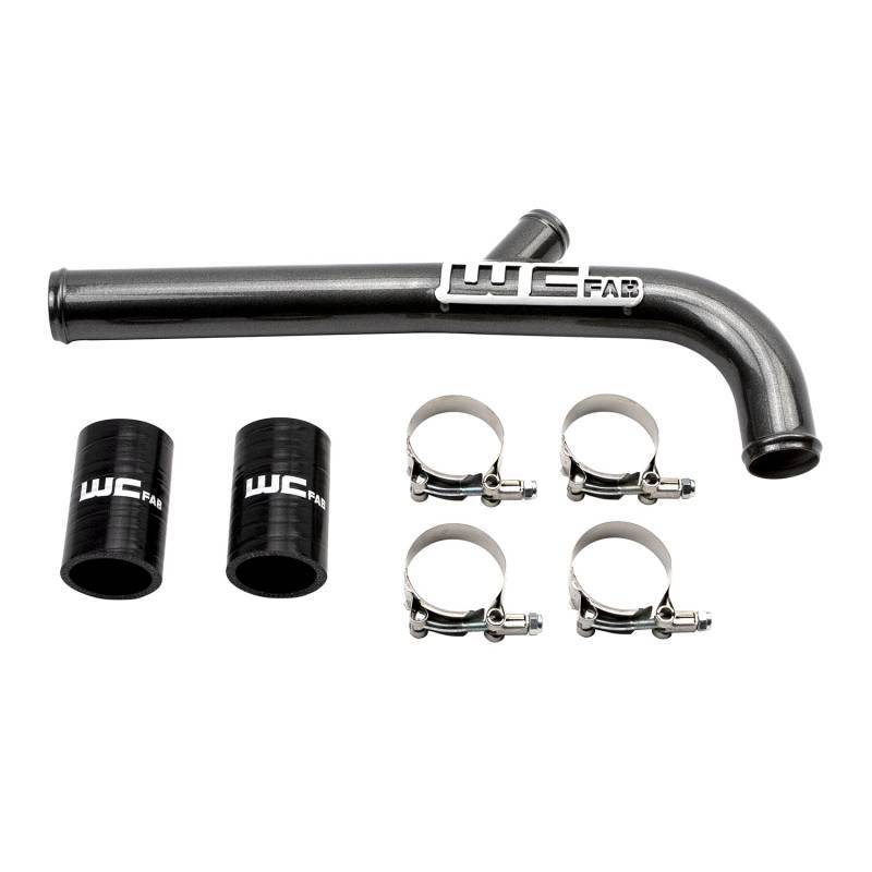 Wehrli Custom Fabrication WCF100867-GB Upper Coolant Pipe with Dual Radiator Gloss Black for 2013-2015 Ram 2500 / 3500 6.7L Cummins