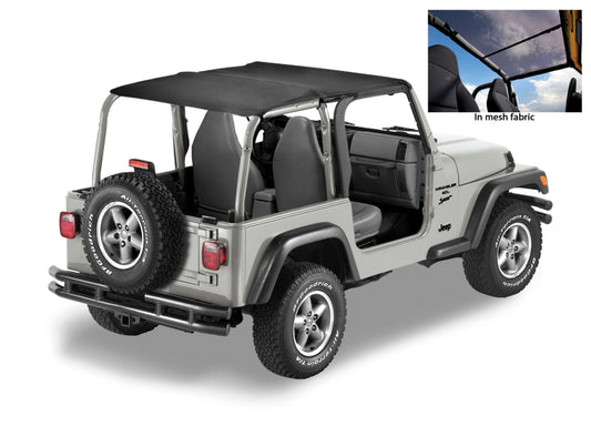 Bestop 97-02 Jeep Wrangler TJ Header Safari Bikini (Mesh)