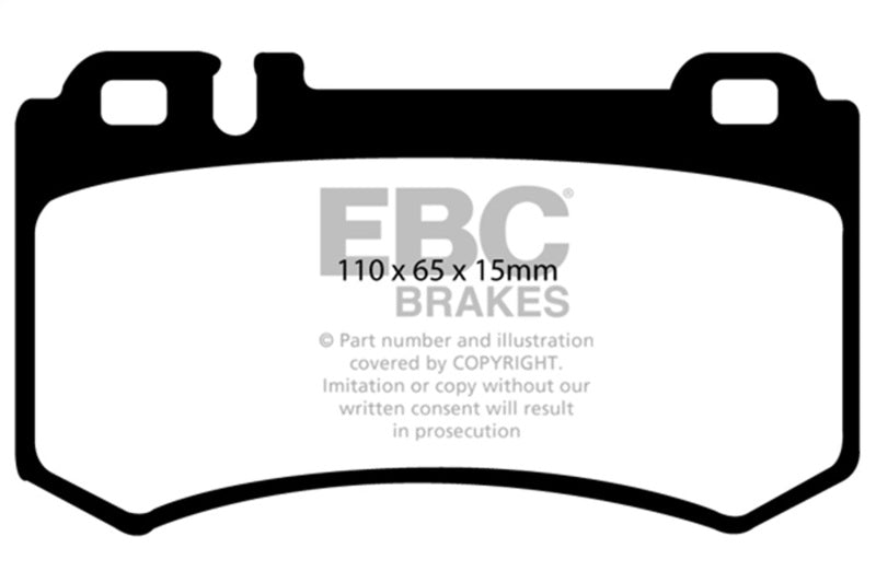 EBC 03-06 Mercedes-Benz CL55 AMG 5.4 Supercharged Yellowstuff Rear Brake Pads DP41490R