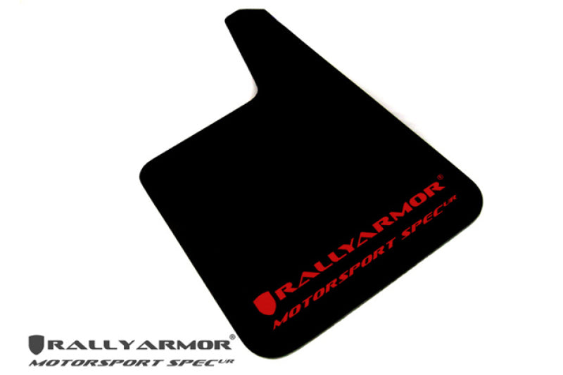 Rally Armor UR Mud Flaps - Universal - Black/White Logo - #MF20-MSUR-BK/WH