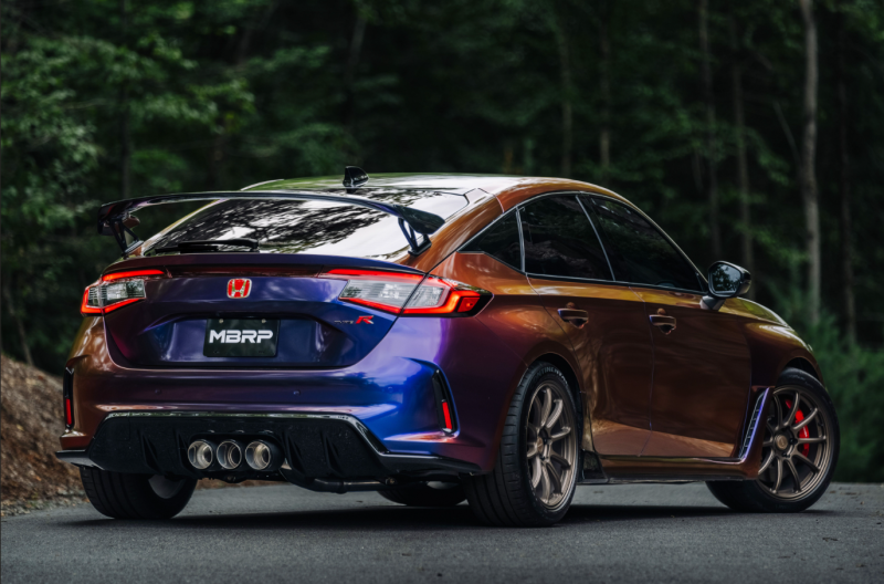 MBRP Civic Type R 3in Cat-Back Exhaust Triple Center Outlet with Carbon
