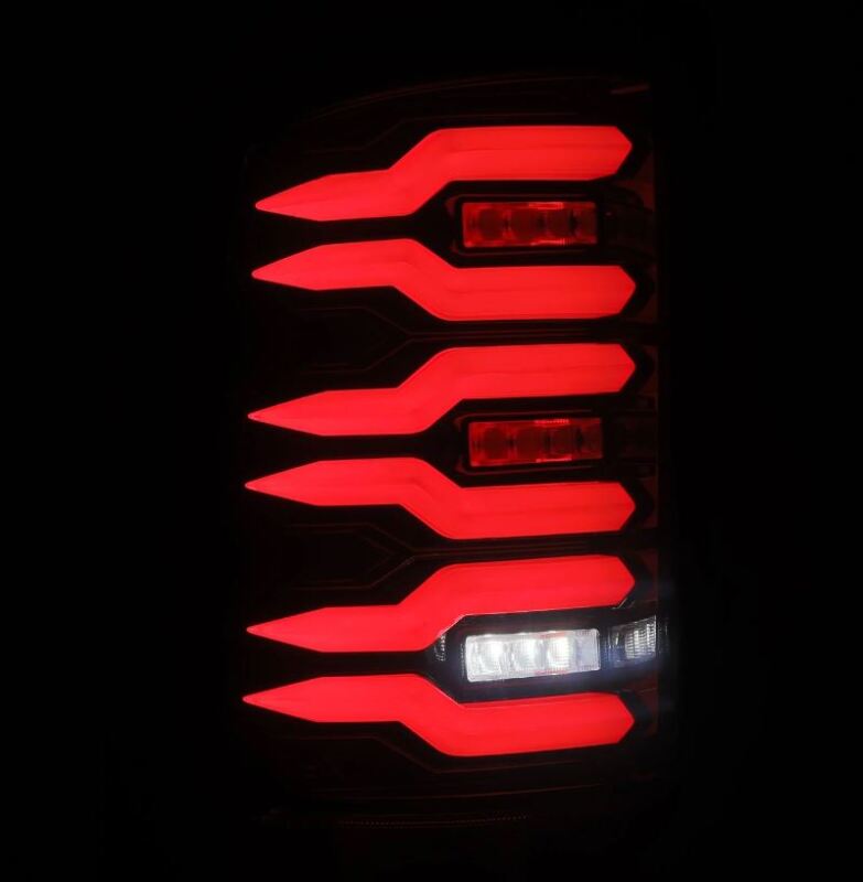 AlphaRex 630080 07-13 GMC Sierra 1500/07-14 2500/3500 HD (No Classic/Dually) Luxx-Series LED Tail Lghts Black Red