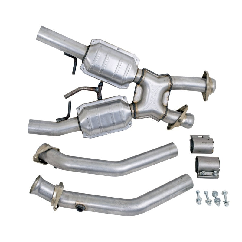 BBK Performance 1663 High Flow X-Pipe with Catalytic Converters (2-1/2 in) for 1994-1995 Ford Mustang 5.0L