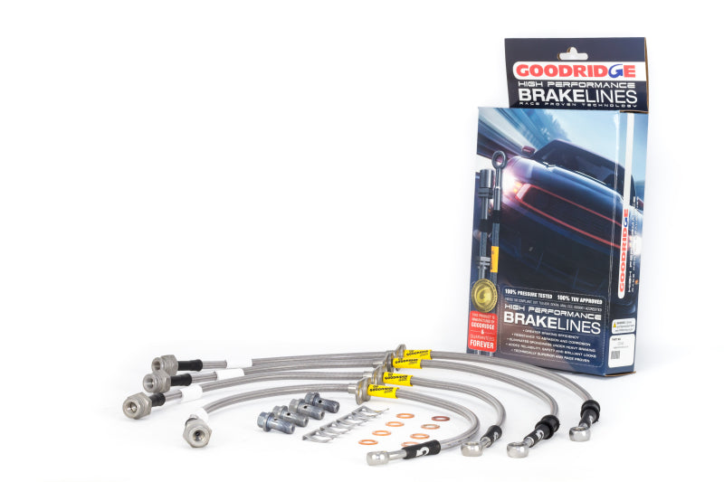 Goodridge 17-20 Honda Civic Si (Si Model Only) SS Brake Line Kit 20040