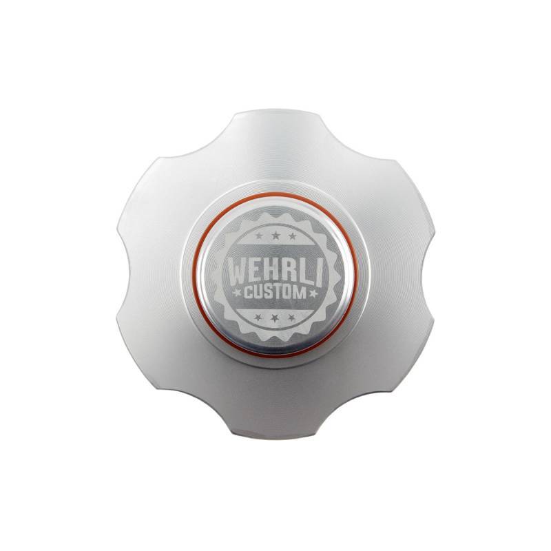 Wehrli Custom Fabrication WCF100394 Billet Aluminum Clear Anodized Oil Fill Cap for 1998.5-2024 Dodge Ram / Ram 2500 / 3500 Cummins