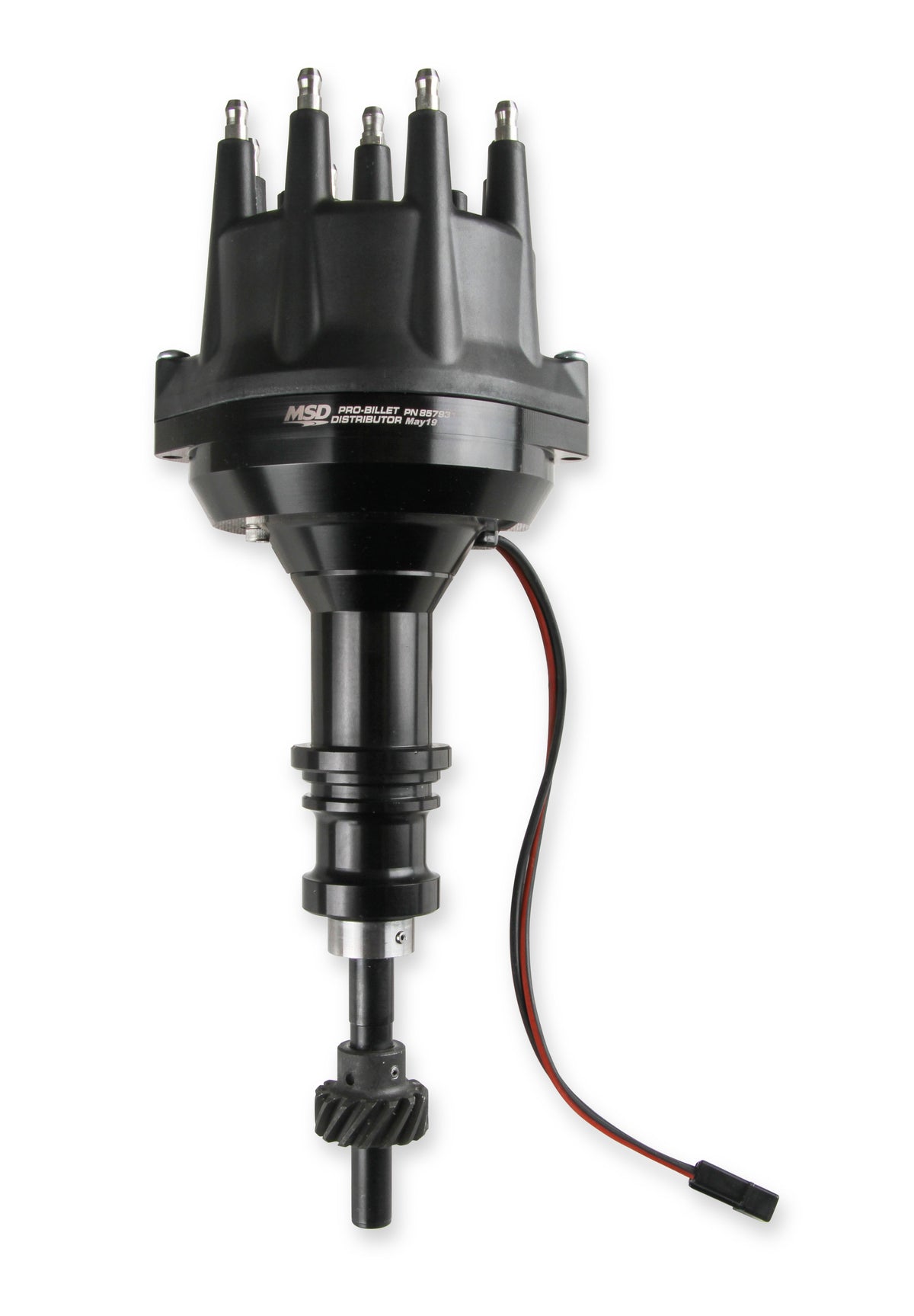 MSD 857931 Black Distributor for Ford 289-302, Pro Billet, Small Cap, Steel Gear