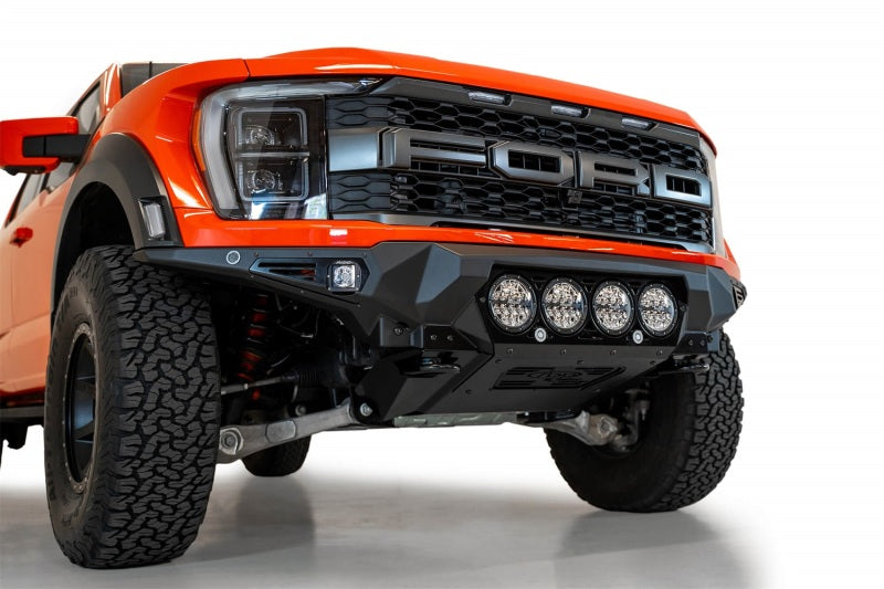 Addictive Desert Designs for 2021+ Ford Raptor Bomber Front Bumper w/ 4 Rigid 360 6in Light Mounts