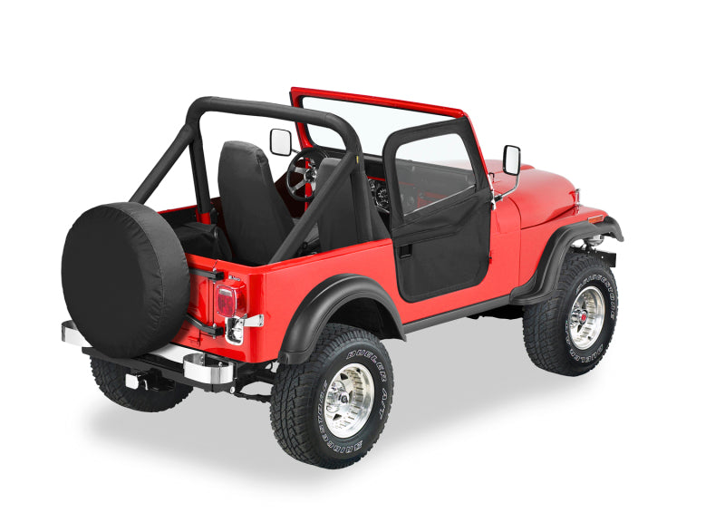 Bestop 76-86 Jeep Cj7 Full Fabric Doors (Black Denim)