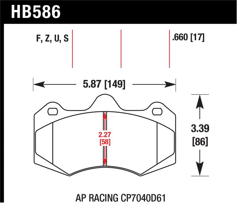 Hawk Performance HB586Z.660 Performance Ceramic Street Brake Pads