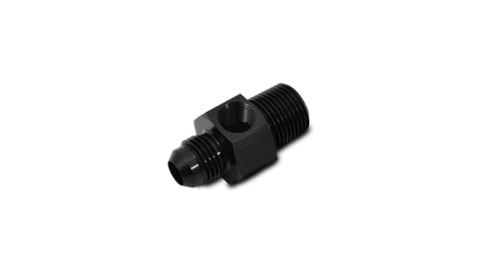 Vibrant -6AN Male to 3/8in NPT Male Union Adapter Fitting w/1/8in NPT Port