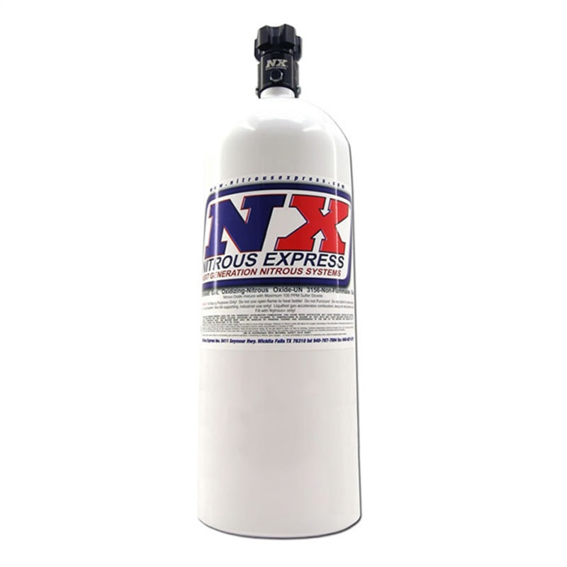 Nitrous Express 15lb Bottle w/Lightning 500 Valve & -6 AN Bottle Nipple 11150-6