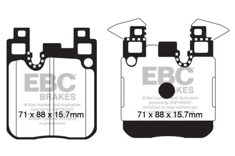 EBC Racing 16-18 BMW M2 3.0L Turbo RP-X Rear Brake Pads DP82133RPX