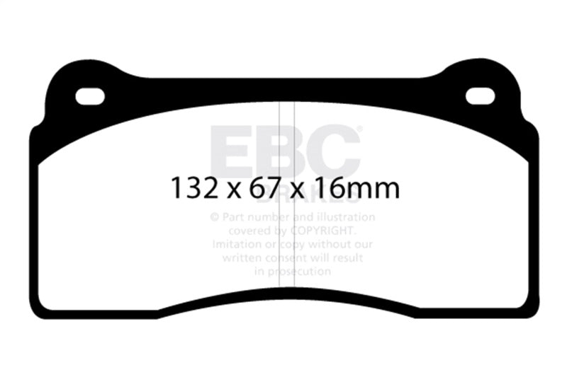 EBC 2012+ Nissan GT-R R35 (w/M12/M14 Bolts & Iron Rotors) Yellowstuff Rear Brake Pads DP41110R