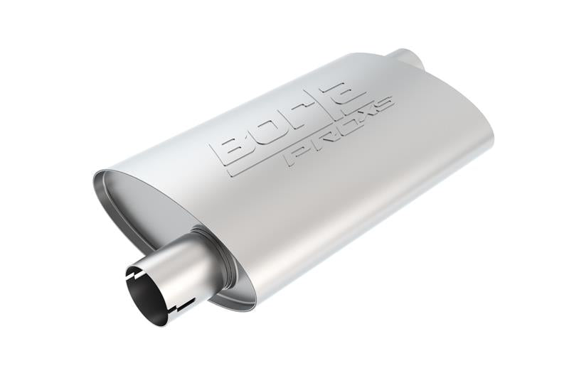 Borla 400491 Universal Pro-XS Muffler Oval 3in Inlet/Outlet Offset/Offset Notched Muffler - #400491