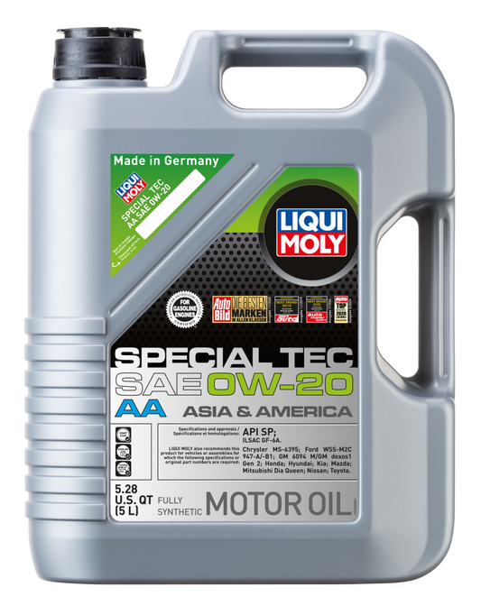 LIQUI MOLY 5L Special Tec AA Motor Oil SAE 0W-20 (2208) - Pack of 4