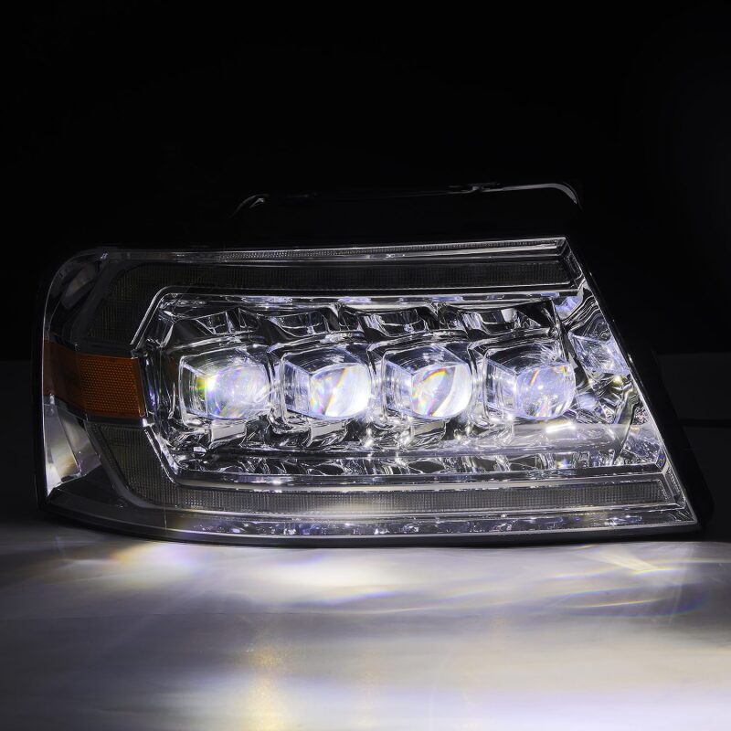 AlphaRex 880129 04-08 Ford F150 / 06-08 Lincoln Mark LT NOVA LED Projector Headlights Chrome w/Activation Light/Sequential
