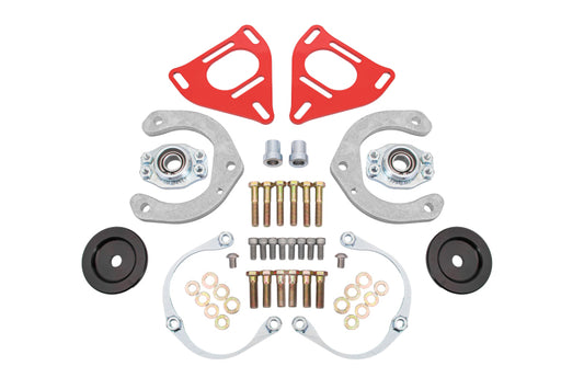 BMR 2016-2024 Chevrolet Camaro Caster Camber Plates (Coil-Over Only) - Red