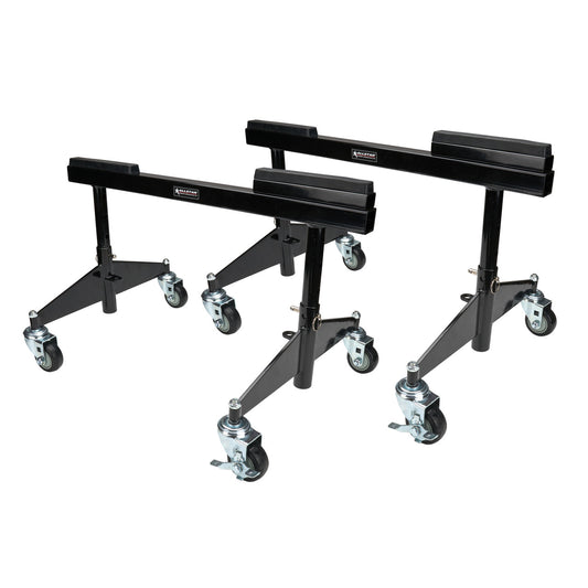 Allstar Performance Chassis Dollies 30 in Wide Black Powder Coat Pair ALL10626